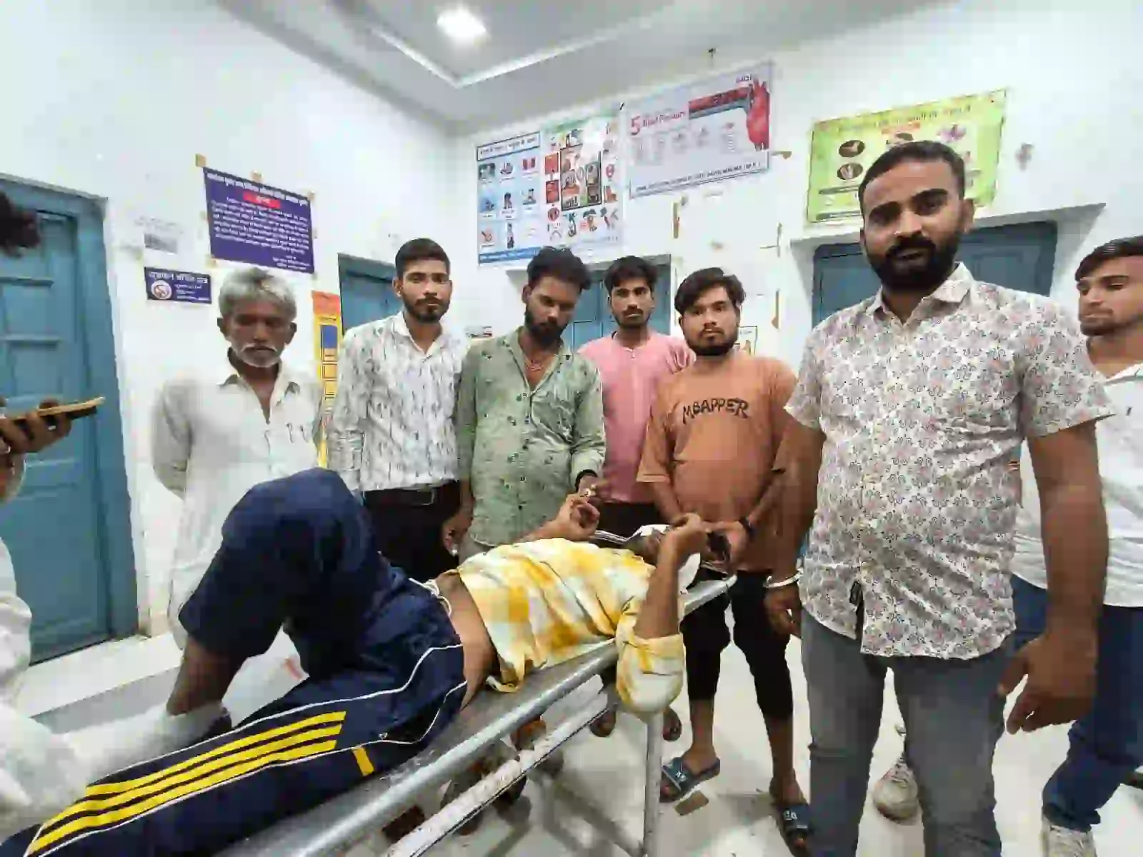 Two Young Men from the City Set an Example of Humanity Injured Youth in Road Accident Immediately Taken to Civil Hospital