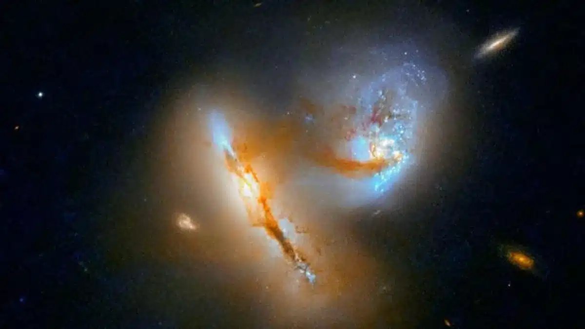 Massive space collision Hubble