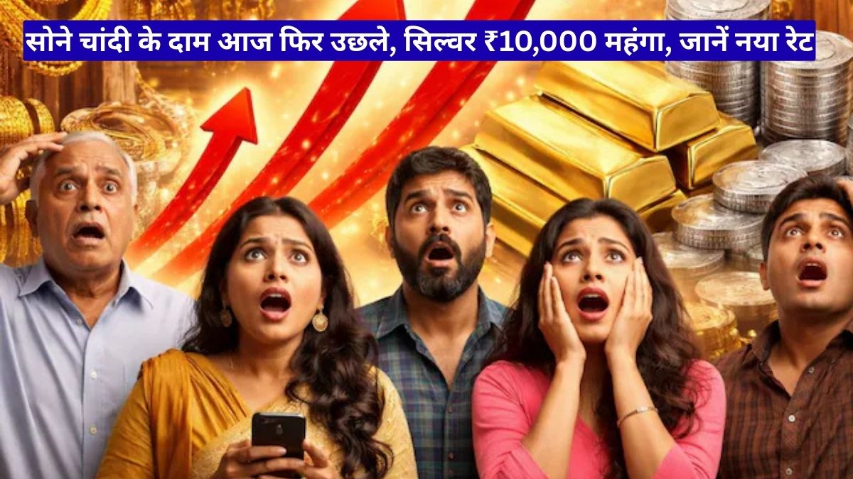 सोने चांदी के दाम आज फिर उछले, सिल्वर ₹10,000 महंगा, जानें नया रेट